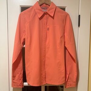 Columbia Sportswear Long-Sleeve Button-Up Shirt Salmon colored Size M Omnishade